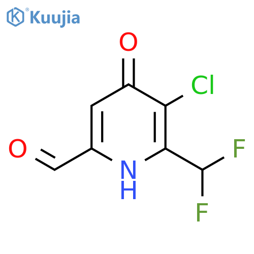 3-Chloro-2-(difluoromethyl)-4-hydroxypyridine-6-carboxaldehyde structure