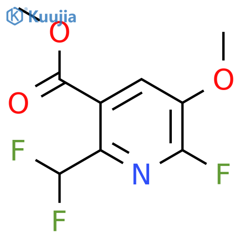 Methyl 2-(difluoromethyl)-6-fluoro-5-methoxypyridine-3-carboxylate structure