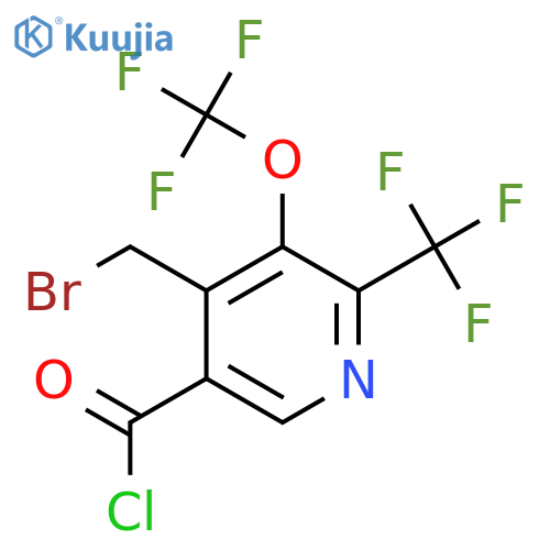 4-(Bromomethyl)-3-(trifluoromethoxy)-2-(trifluoromethyl)pyridine-5-carbonyl chloride structure