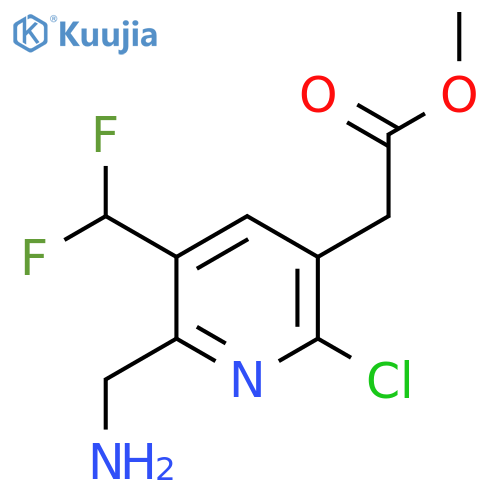 Methyl 2-(aminomethyl)-6-chloro-3-(difluoromethyl)pyridine-5-acetate structure