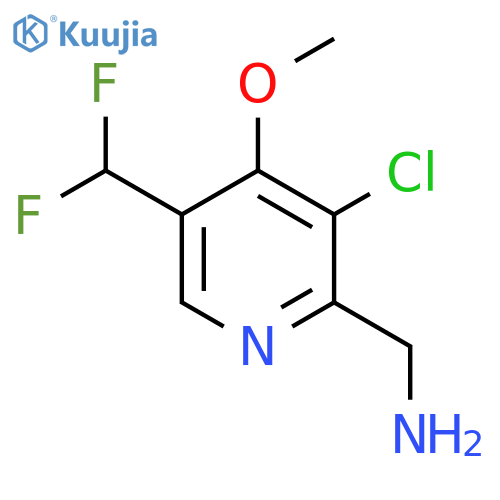 2-(Aminomethyl)-3-chloro-5-(difluoromethyl)-4-methoxypyridine structure