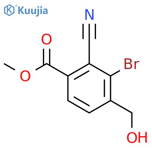 Methyl 3-bromo-2-cyano-4-(hydroxymethyl)benzoate structure