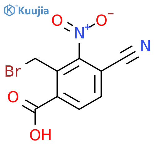 2-Bromomethyl-4-cyano-3-nitrobenzoic acid structure