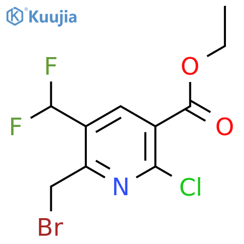 Ethyl 2-(bromomethyl)-6-chloro-3-(difluoromethyl)pyridine-5-carboxylate structure