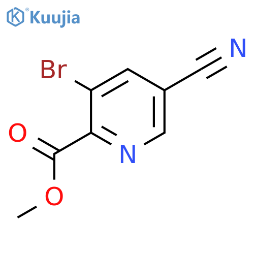 Methyl 3-bromo-5-cyanopicolinate structure