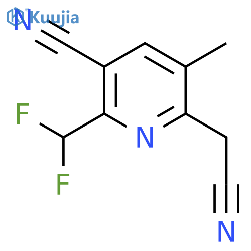 3-Cyano-2-(difluoromethyl)-5-methylpyridine-6-acetonitrile structure