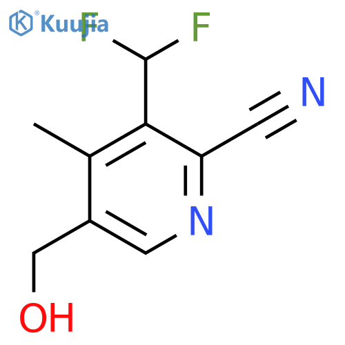 2-Cyano-3-(difluoromethyl)-4-methylpyridine-5-methanol structure