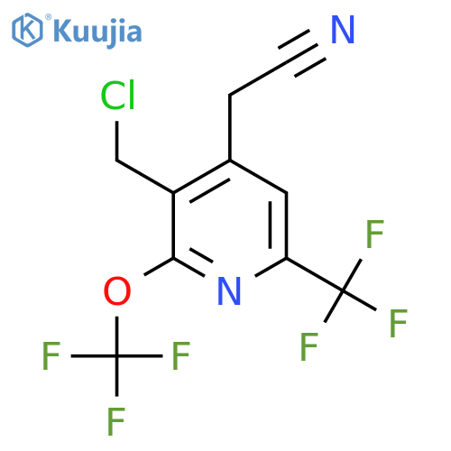 3-(Chloromethyl)-2-(trifluoromethoxy)-6-(trifluoromethyl)pyridine-4-acetonitrile structure