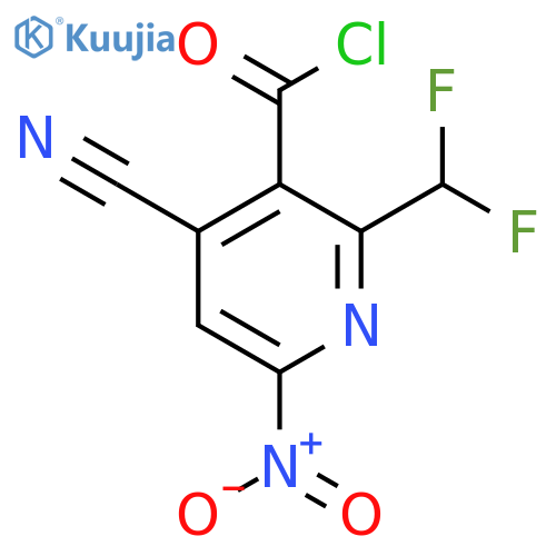 4-Cyano-2-(difluoromethyl)-6-nitropyridine-3-carbonyl chloride structure