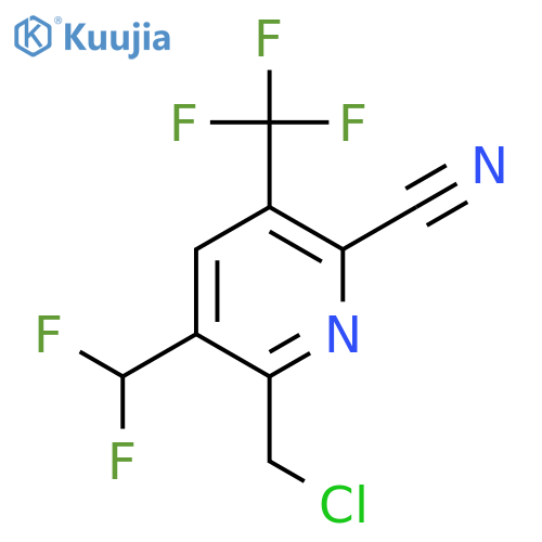 2-(Chloromethyl)-6-cyano-3-(difluoromethyl)-5-(trifluoromethyl)pyridine structure