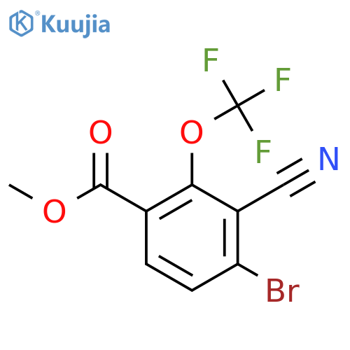 Methyl 4-bromo-3-cyano-2-(trifluoromethoxy)benzoate structure