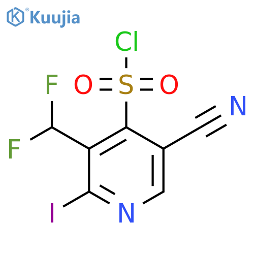 5-Cyano-3-(difluoromethyl)-2-iodopyridine-4-sulfonyl chloride structure