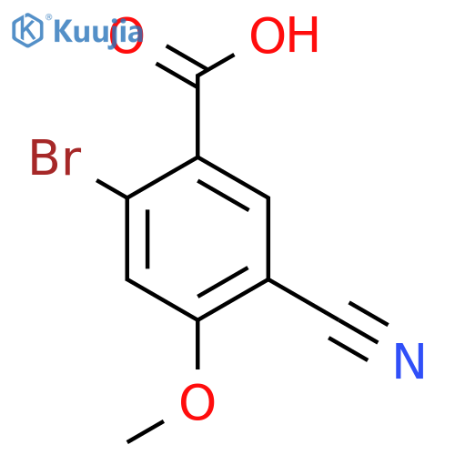 2-Bromo-5-cyano-4-methoxybenzoic acid structure