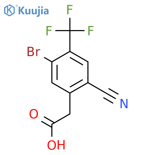 5-Bromo-2-cyano-4-(trifluoromethyl)phenylacetic acid structure