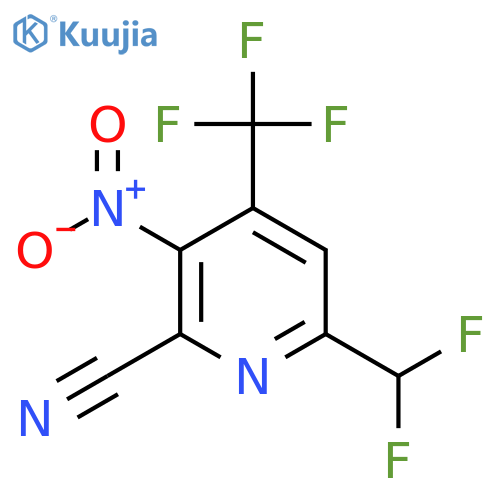 2-Cyano-6-(difluoromethyl)-3-nitro-4-(trifluoromethyl)pyridine structure