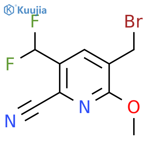 5-(Bromomethyl)-2-cyano-3-(difluoromethyl)-6-methoxypyridine structure