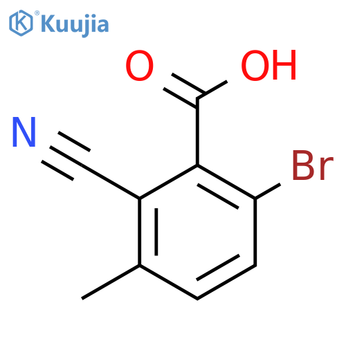 6-Bromo-2-cyano-3-methylbenzoic acid structure