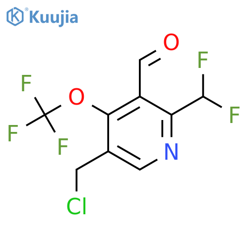 5-(Chloromethyl)-2-(difluoromethyl)-4-(trifluoromethoxy)pyridine-3-carboxaldehyde structure