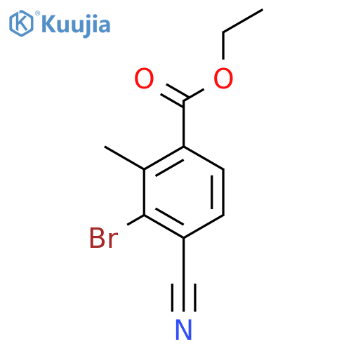 Ethyl 3-bromo-4-cyano-2-methylbenzoate structure