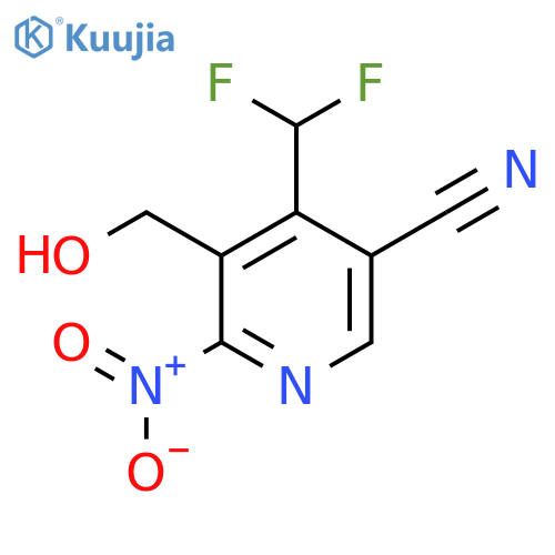 5-Cyano-4-(difluoromethyl)-2-nitropyridine-3-methanol structure
