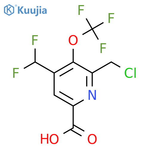 2-(Chloromethyl)-4-(difluoromethyl)-3-(trifluoromethoxy)pyridine-6-carboxylic acid structure