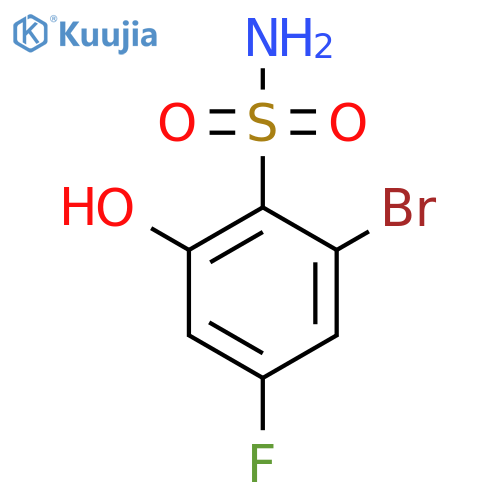 2-Bromo-4-fluoro-6-hydroxybenzenesulfonamide structure