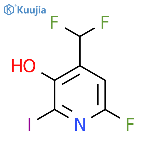4-(Difluoromethyl)-6-fluoro-3-hydroxy-2-iodopyridine structure