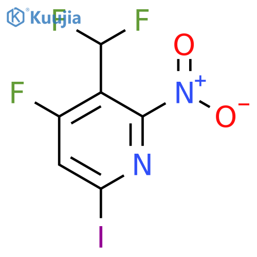 3-(Difluoromethyl)-4-fluoro-6-iodo-2-nitropyridine structure