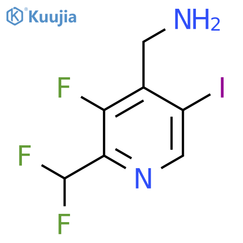 4-(Aminomethyl)-2-(difluoromethyl)-3-fluoro-5-iodopyridine structure