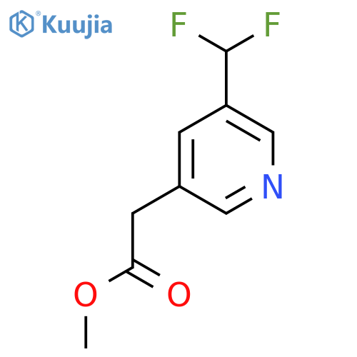 Methyl 3-(difluoromethyl)pyridine-5-acetate structure