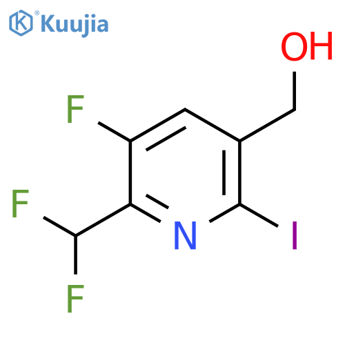 2-(Difluoromethyl)-3-fluoro-6-iodopyridine-5-methanol structure