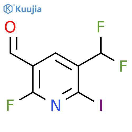 3-(Difluoromethyl)-6-fluoro-2-iodopyridine-5-carboxaldehyde structure