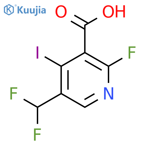 5-(Difluoromethyl)-2-fluoro-4-iodopyridine-3-carboxylic acid structure