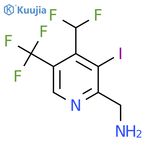 2-(Aminomethyl)-4-(difluoromethyl)-3-iodo-5-(trifluoromethyl)pyridine structure