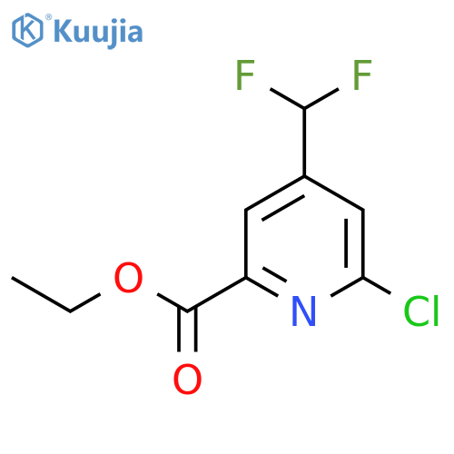 Ethyl 2-chloro-4-(difluoromethyl)pyridine-6-carboxylate structure