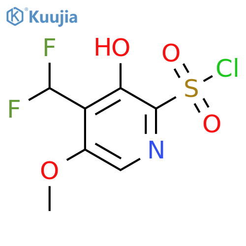 4-(Difluoromethyl)-3-hydroxy-5-methoxypyridine-2-sulfonyl chloride structure