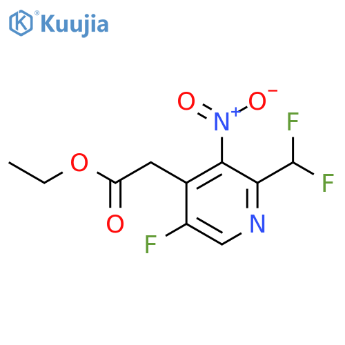 Ethyl 2-(difluoromethyl)-5-fluoro-3-nitropyridine-4-acetate structure