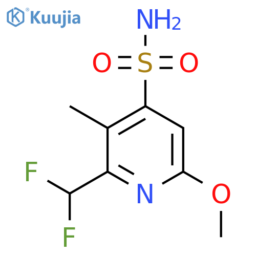 2-(Difluoromethyl)-6-methoxy-3-methylpyridine-4-sulfonamide structure