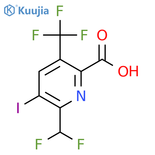 2-(Difluoromethyl)-3-iodo-5-(trifluoromethyl)pyridine-6-carboxylic acid structure