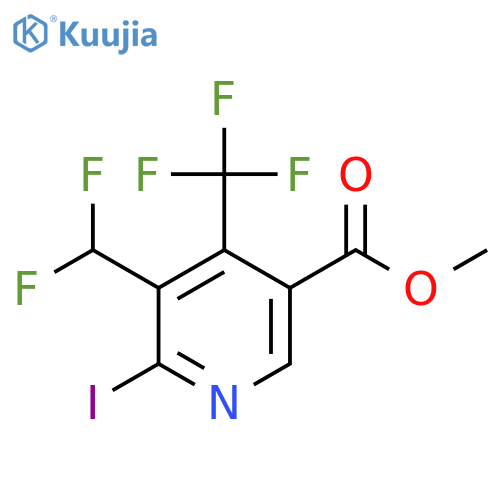 Methyl 3-(difluoromethyl)-2-iodo-4-(trifluoromethyl)pyridine-5-carboxylate structure