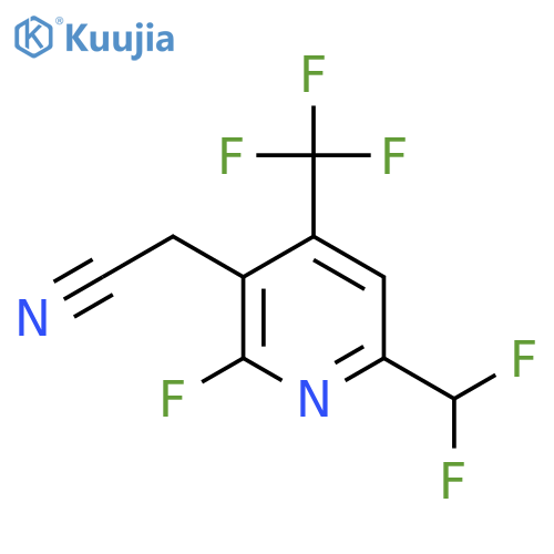 6-(Difluoromethyl)-2-fluoro-4-(trifluoromethyl)pyridine-3-acetonitrile structure