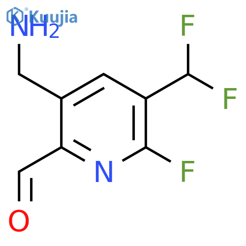 3-(Aminomethyl)-5-(difluoromethyl)-6-fluoropyridine-2-carboxaldehyde structure