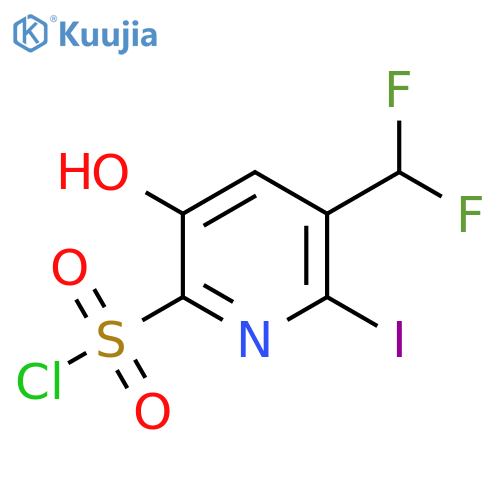 3-(Difluoromethyl)-5-hydroxy-2-iodopyridine-6-sulfonyl chloride structure