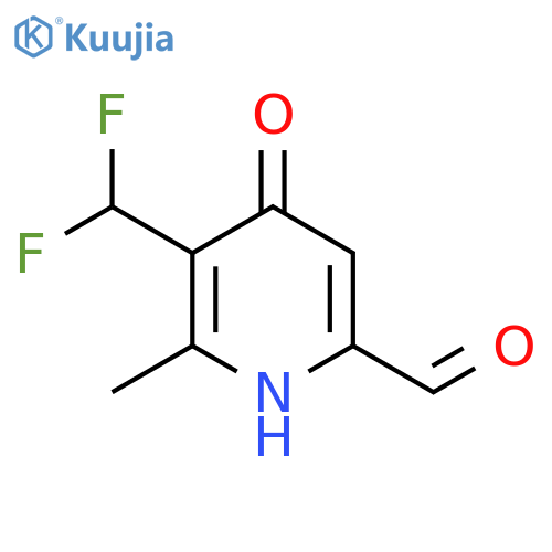 3-(Difluoromethyl)-4-hydroxy-2-methylpyridine-6-carboxaldehyde structure