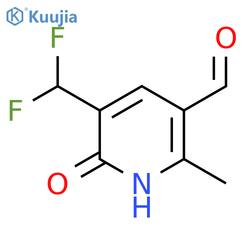 3-(Difluoromethyl)-2-hydroxy-6-methylpyridine-5-carboxaldehyde structure