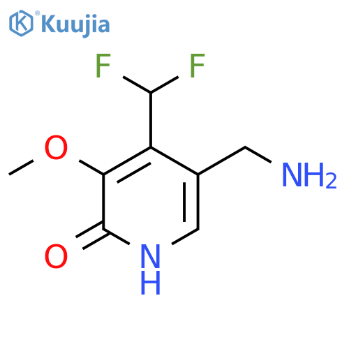 5-(Aminomethyl)-4-(difluoromethyl)-2-hydroxy-3-methoxypyridine structure