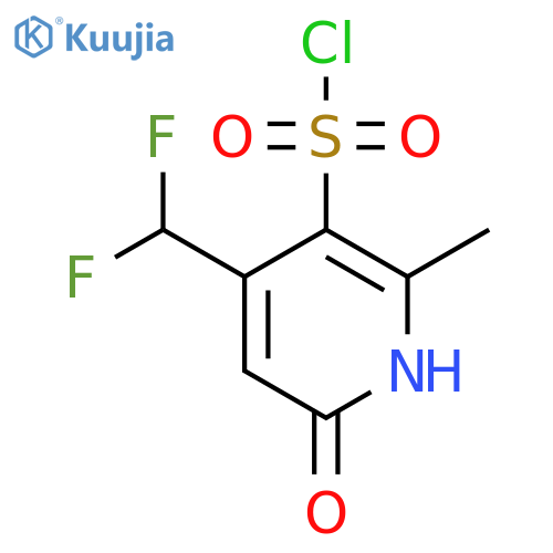 4-(Difluoromethyl)-6-hydroxy-2-methylpyridine-3-sulfonyl chloride structure