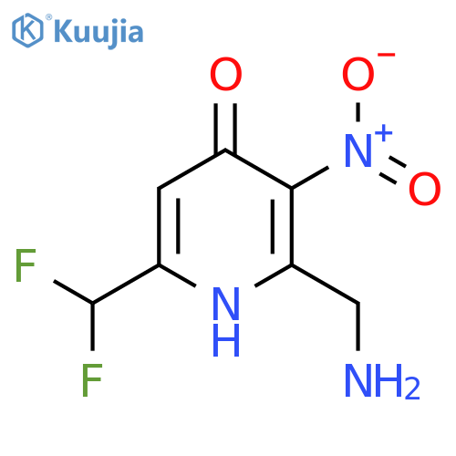 2-(Aminomethyl)-6-(difluoromethyl)-4-hydroxy-3-nitropyridine structure