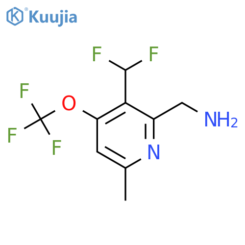 2-(Aminomethyl)-3-(difluoromethyl)-6-methyl-4-(trifluoromethoxy)pyridine structure