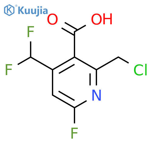 2-(Chloromethyl)-4-(difluoromethyl)-6-fluoropyridine-3-carboxylic acid structure